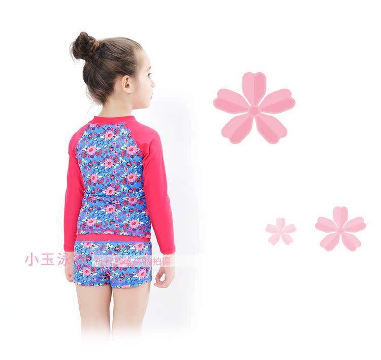 Bộ đồ bơi trẻ em chia tay áo tắm lướt sóng UV bảo vệ nhanh khô kích thước bé gái tay dài trong mùa xuân nóng áo tắm ấm áp đồ bơi cho bé 1 tuổi