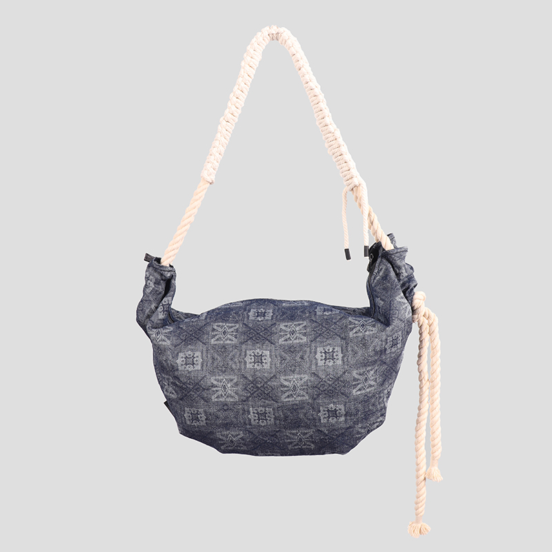 Brain cloth original male and female large capacity short travel bag inclined backpack single shoulder bag jacquard linen satchel 