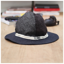 Brain cloth woolen hat Spring and Autumn womens all-match top hat Female wide eaves Japanese mens hat Retro wandering literary and artistic ins tide