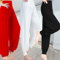 Spring Summer Dance Pants Women Modern Dance Body Training Dance Practice Costume White Modale Square Dance Light Cage Pants