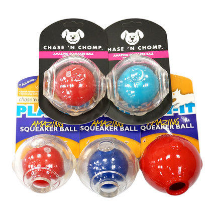 CAITEC dog educational toy training tour double jumping ball super bite-resistant sound leakage soft rubber ball