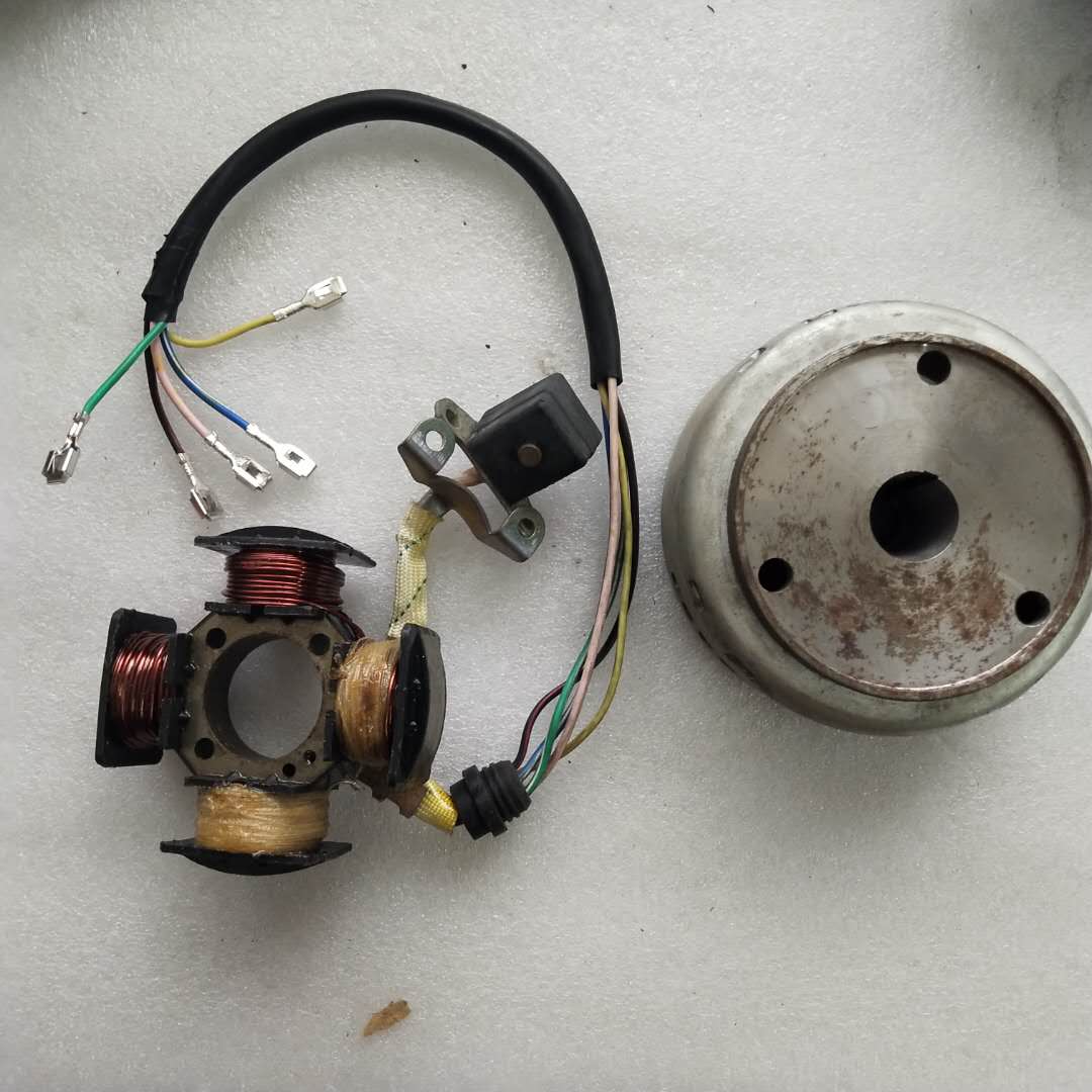 Motorcycle Pearl River 4 pole ignition coil Qianjiang CG125 pure copper magnet motor coil stator magnetic steel rotor