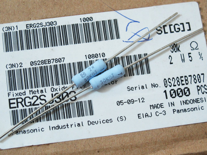Panasonic 2W 30k Copper Foot Resistor ERG2SJ303 From Japan