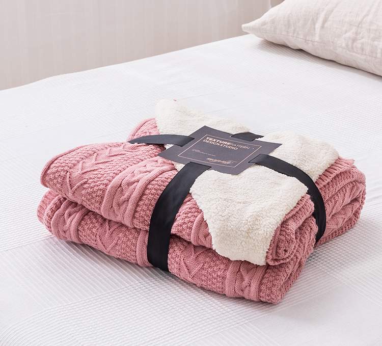 Tùy chỉnh biểu tượng in [đoạn con người] cộng với chăn khuẩn + cừu chăn bông hỗn Bắc Âu giải trí? - Ném / Chăn chăn lông nhung