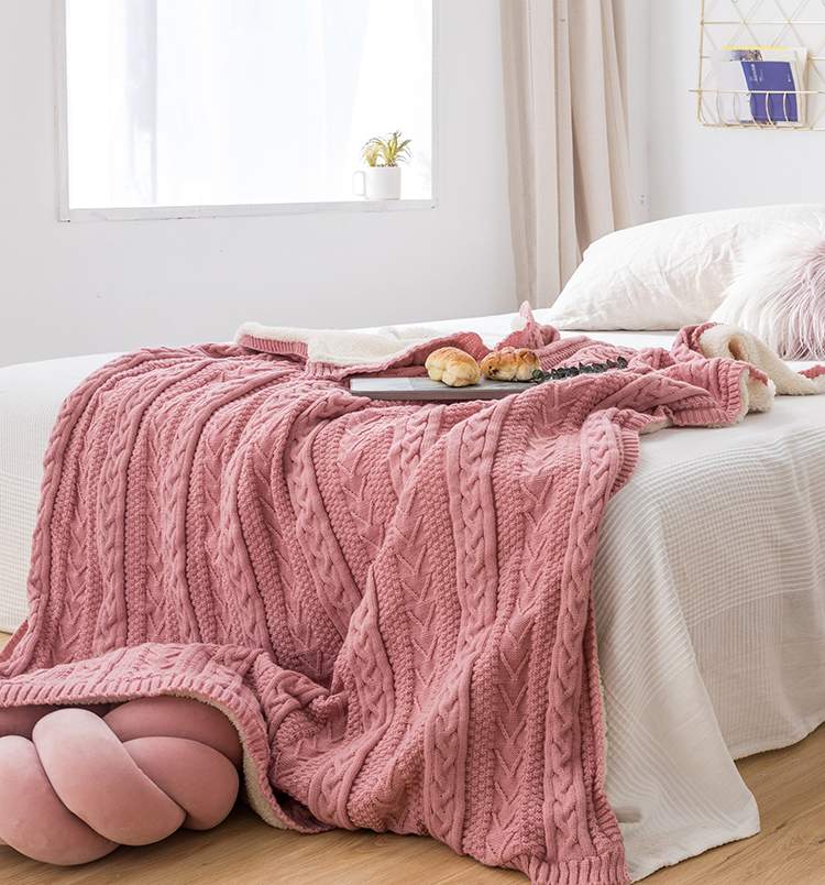 Tùy chỉnh biểu tượng in [đoạn con người] cộng với chăn khuẩn + cừu chăn bông hỗn Bắc Âu giải trí? - Ném / Chăn chăn lông nhung