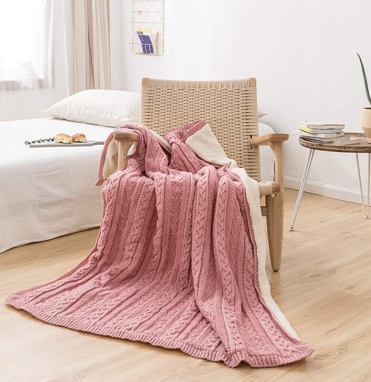 Tùy chỉnh biểu tượng in [đoạn con người] cộng với chăn khuẩn + cừu chăn bông hỗn Bắc Âu giải trí? - Ném / Chăn chăn lông nhung