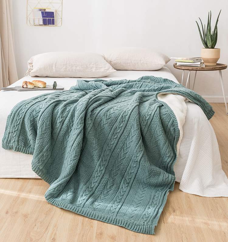 Tùy chỉnh biểu tượng in [đoạn con người] cộng với chăn khuẩn + cừu chăn bông hỗn Bắc Âu giải trí? - Ném / Chăn chăn lông nhung