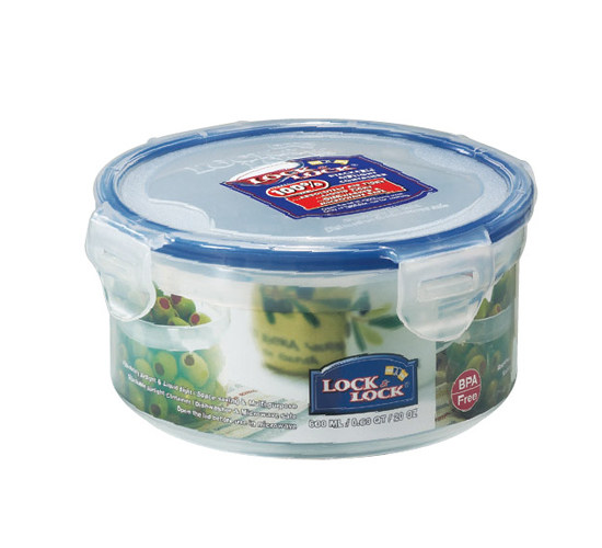 LOCK&LOCK crisper round microwave lunch box sealed lunch box soup can storage box HPL933-600ml