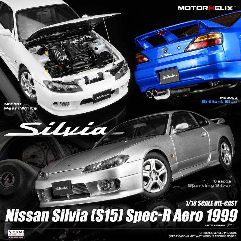 Motorhelix 1/18 Nissan Silvia S15 Spec-R Aero 1999 Alloy Full-Function Model Car Motorhelix 1/18 Nissan Silvia S15 Spec-R Aero 1999 Alloy Full-Function Model Car