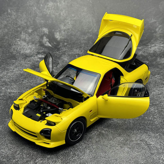Polar Master 1:18 Mazda Rx7 Speed Yellow Alloy Car Model