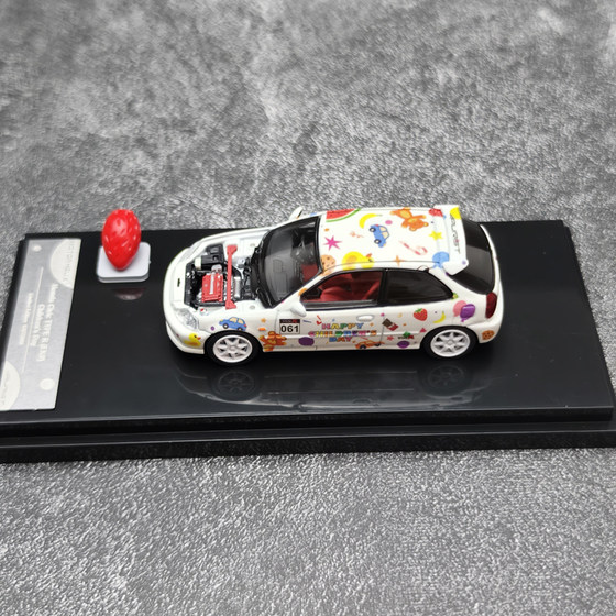 Mh 1/64 Honda (Ek9) Porsche Rwb 993 Children's Day Alloy Car Model