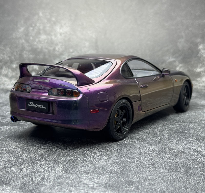 1/18 Whelart Toyota Supra A80 Purple Diecast Model Car Gifts For