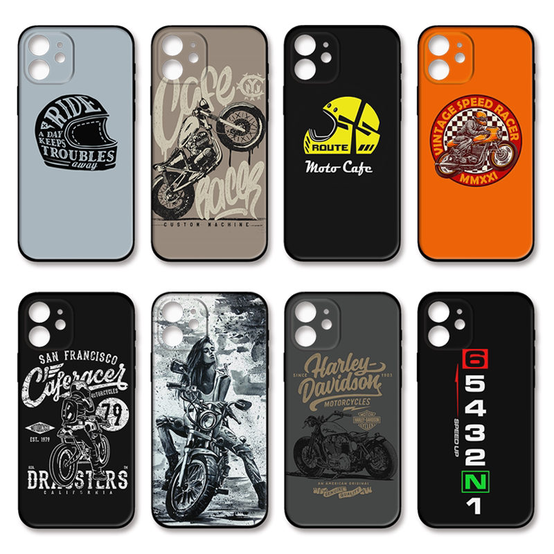 Motorcycle Style Rider Pattern Off-Road Phone Case Ktm Kawasaki Suitable for Apple 1123P Matte Soft Case