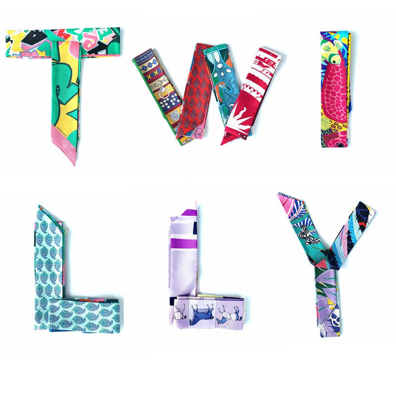 (spot attached box) Hermes love Marsee Twilly Puppy silk with tying bag silk scarf handle silk scarves