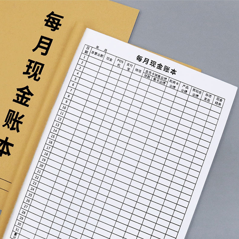 The turnover of the account book is recorded every day in the beauty salon convenience store, the monthly cash business is dedicated to business.