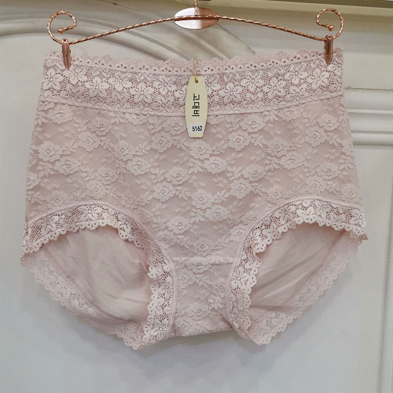 3 pieces of ancient concubine lace pure cotton abdomen plus size fat mm sexy high waist triangle antibacterial panties for women breathable and sweat-absorbing