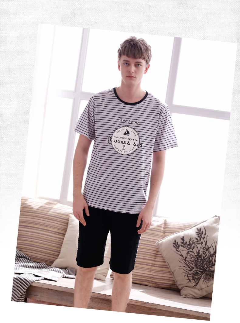 Pyjama mixte en Coton à manche courte - Ref 3004853 Image 12