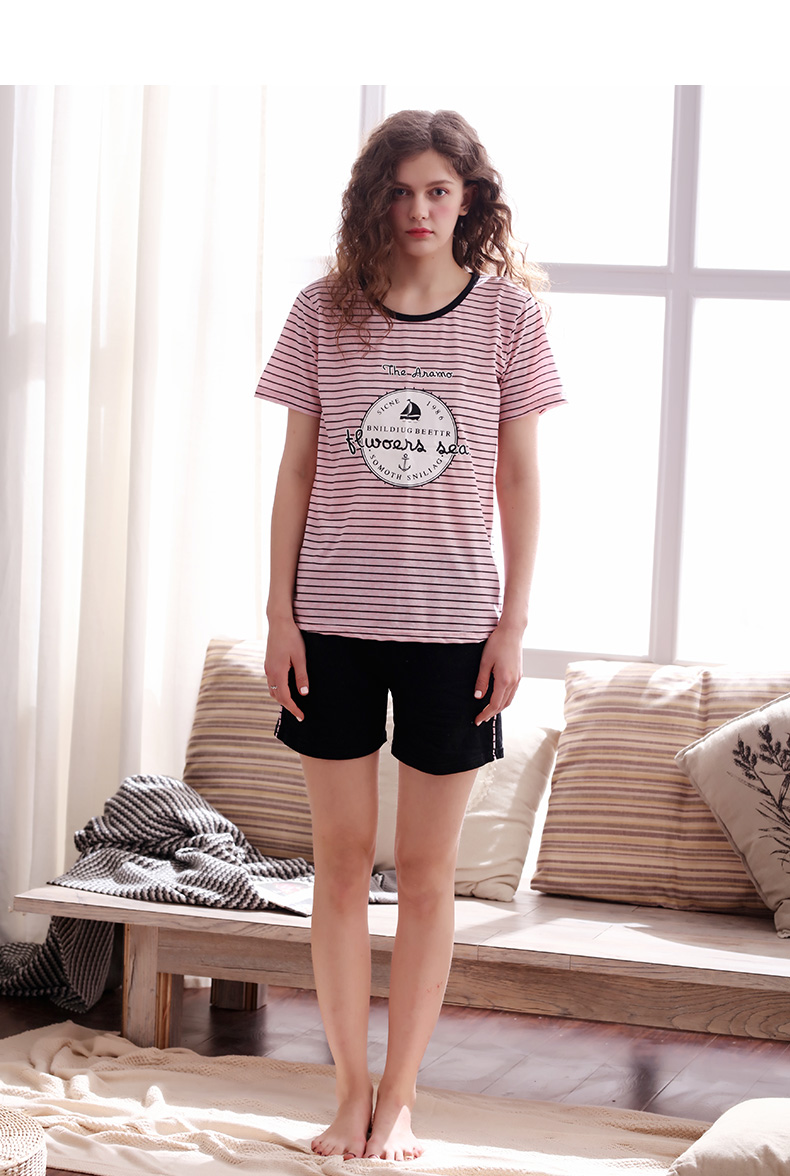 Pyjama mixte en Coton à manche courte - Ref 3004853 Image 10