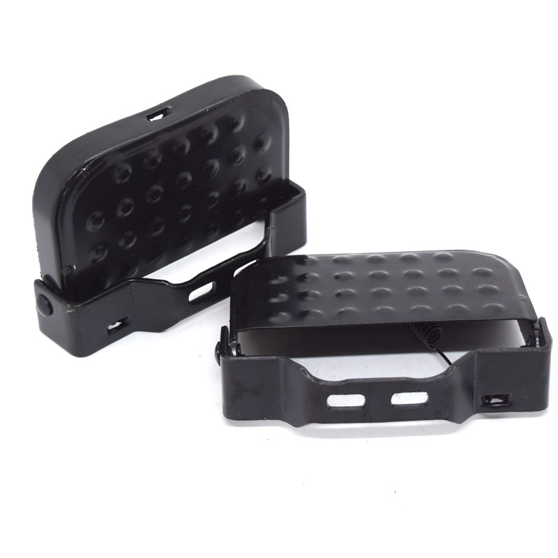 Electric battery car rear pedal widening and thickening foldable double hole double eye fixed foot pedal