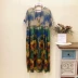 Na Duo words 9886 Đầu hè mới bằng vải cotton và vải lanh in họa tiết retro eo cao xếp li đầm thon - Sản phẩm HOT đầm suông đẹp Sản phẩm HOT