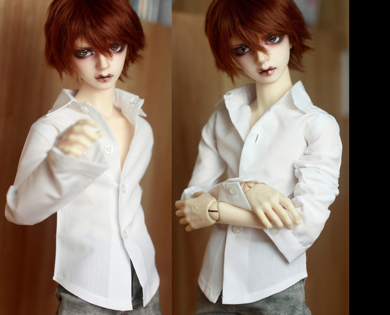 4/3 Points/17/Auntie Bjd.Sd Doll Use Classic Style Long-Sleeved White Shirt Base Layer Top over 68 
