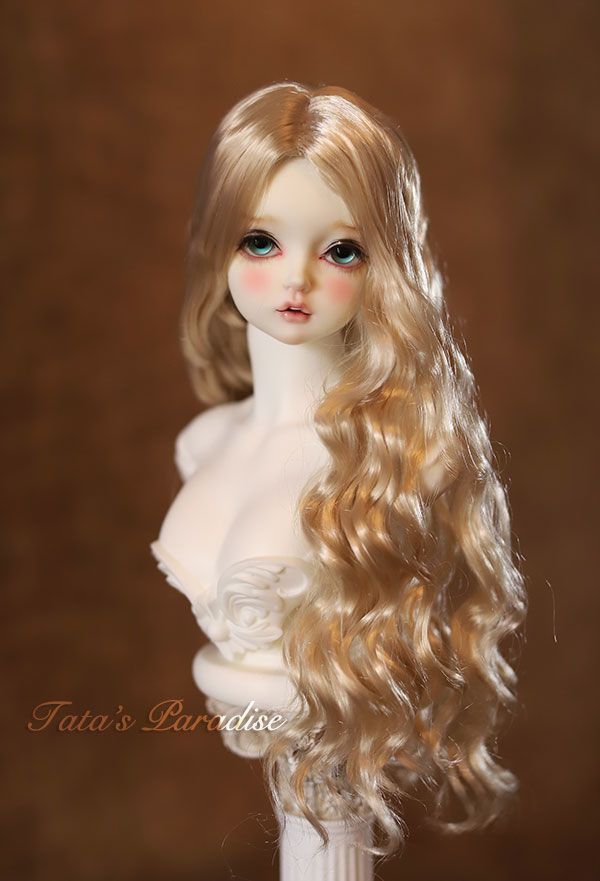 New 1//3 BJD SD MDD Doll Wig Wavy Hair Long Dollfie 8-9 /"Bjd Doll Wig Tata0370