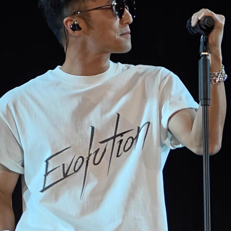 2026 Nicholas Tse Evolution Beijing Concert Merchandise Same Style Clothing Team Support T-Shirt Pure Cotton Silver Printing 2026 Nicholas Tse Evolution Beijing Concert Merchandise Same Style Clothing Team Support T-Shirt Pure Cotton Silver Printing