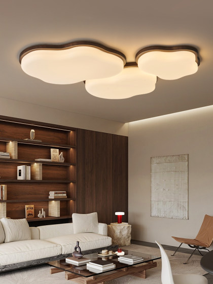 Yunduo Ceiling Lamp, French Mid-Century Style Walnut Hall Lamp, Simple and Atmospheric, Personalized Living Room Lamp