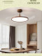 Walnut-Colored Fan Lamp, Retro Foldable Ceiling Fan, Convenient and Practical Hall Lamp, Simple Vintage Eye-Protecting Living Room Lamp