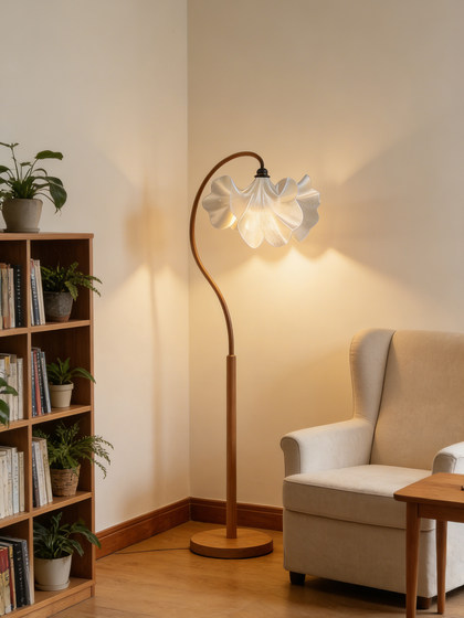 Pleated Flower Floor Lamp with Trendy Design and Artistic Ambiance, High Aesthetic Decorative Lamp for Living Room Sofa Corner
