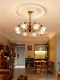 Flower Chandelier French Mid-Century Style Hall Main Light 2026 New Walnut Color Petal Creative Design Living Room Light