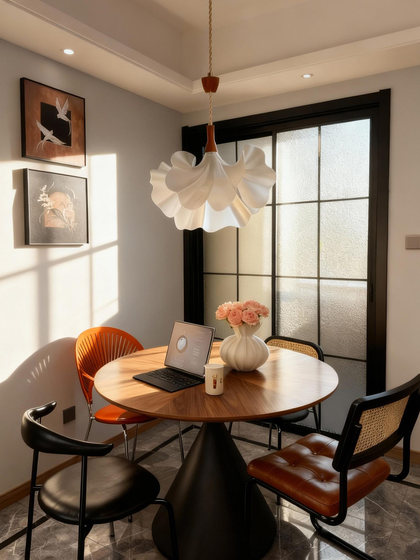 Flower Chandelier, French Retro Song-Style Aesthetic Dining Table Lamp, Petal New Style Wabi-Sabi Atmosphere Art Restaurant Lamp