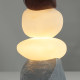 Bedside Stone Table Lamp, Vintage Zen-Style Bedroom Decorative Lighting, Designer Stone-Shaped Study Led Bedside Lamp
