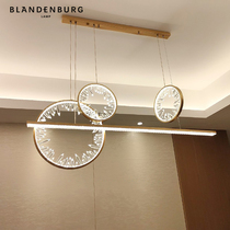 Crystal Lamp Restaurant Chandelier New Lamps Brief Modern Designer Personality Creative Light Lavish Strip Lamp Bar Lamp