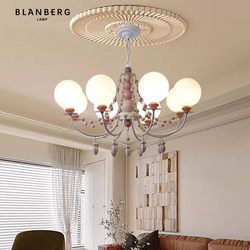 Magic Bean Chandelier, French Cream Style, Warm and Romantic, Main Light for the Hall, New Mid-Century Style, High-End Design, Living Room Light