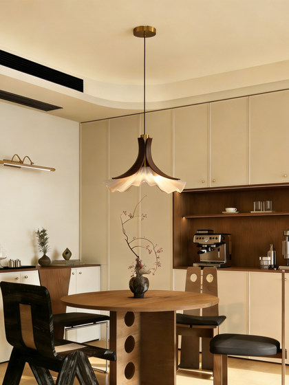 Medieval-Style Petal Restaurant Chandelier Led Art Fashion Romantic Large Flower Hotel Dining Room Song-Style Aesthetic Lighting Fixtures