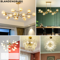 Living room Dining room lights Whole house combination lighting package Three rooms and two halls Modern simple starry bubble magic bean chandelier
