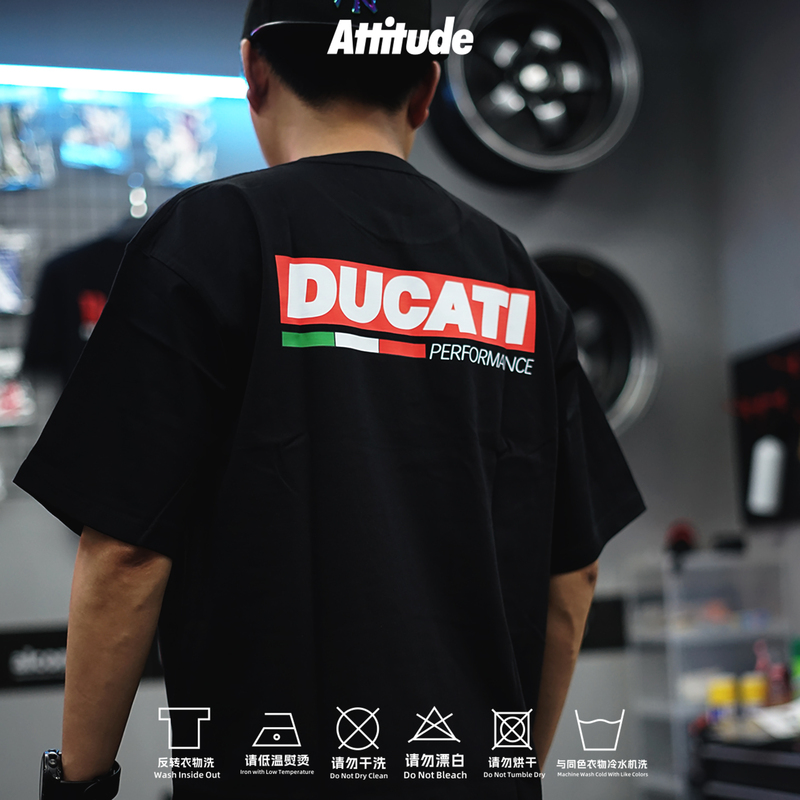 Attitude Is Suitable for Ducati Moto Gp Factory Team Racing Motorcycle Riders Short-Sleeved T-Shirt