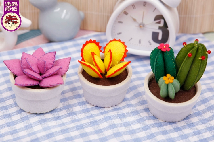 Kết hợp mọng nước chậu không dệt Vải thủ công sản xuất tự làm Bộ sáng tạo