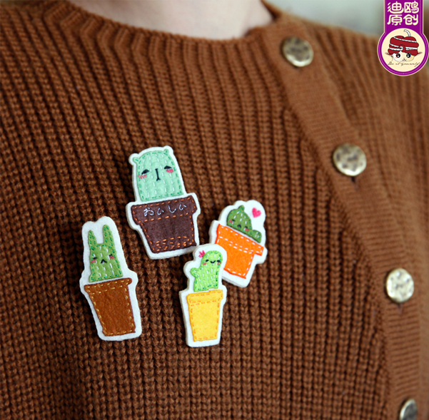 School Trâm Corsage Pin Hàn Quốc Phụ kiện túi Không dệt Handmade DIY Creative Kit búp bê giấy