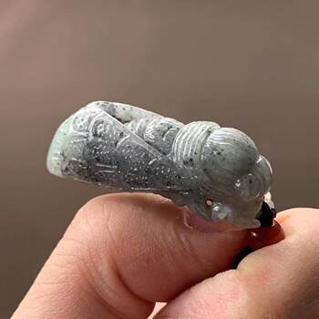 Burmese jade pendant a grade black chicken black gold cicada pendant