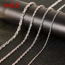 Chao Shangmei sterling silver necklace for men and women temperament water wave chain couple silver chain Japanese and Korean fashion silver sweater chain