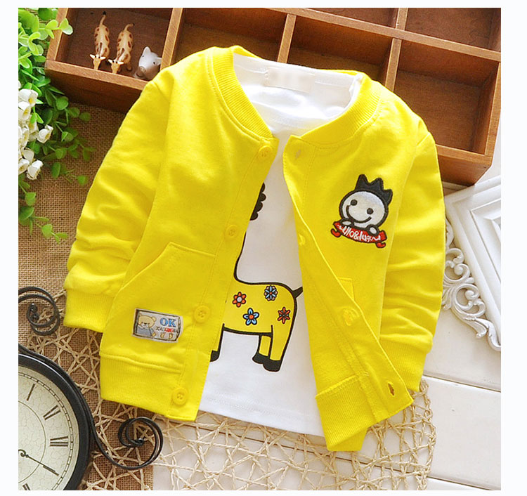 Trẻ em của Mùa Xuân và Mùa Thu Mặc Trai Cardigan Mỏng Cô Gái Mùa Xuân Trẻ Em Mặc Bé Bông Bé Bóng Chày Phù Hợp Với Áo Khoác Hàn Quốc