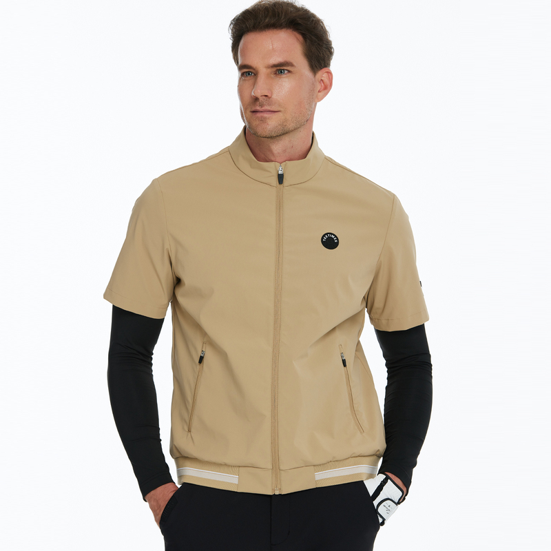 Golf Half-Sleeve Windbreaker Men's Jacket Windproof and Waterproof Short-Sleeve Windbreaker Autumn and Winter Golf Clothing Men's Sports Jacket