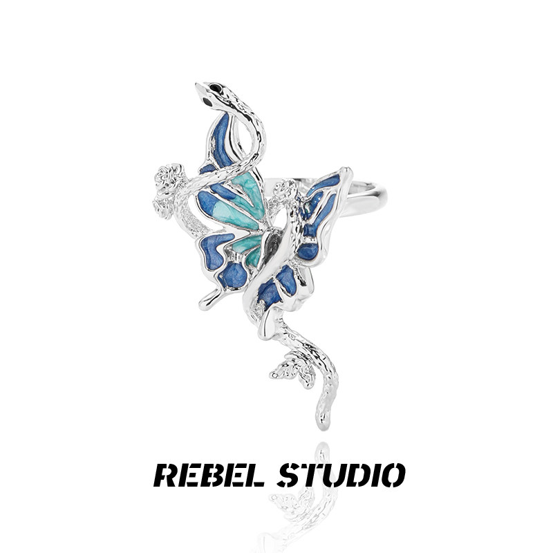 Кольцо Jewelry Chronicles змея с бабочкой
