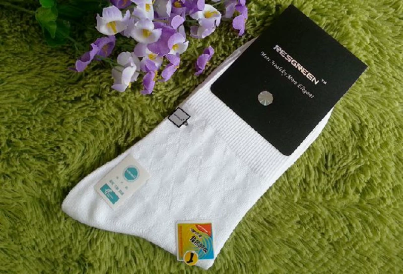 Vần xanh RESGREENsocks khử mùi sợi tre loại bỏ tất hôi chân vớ nam kinh doanh mỏng LE131903 vớ cao cổ