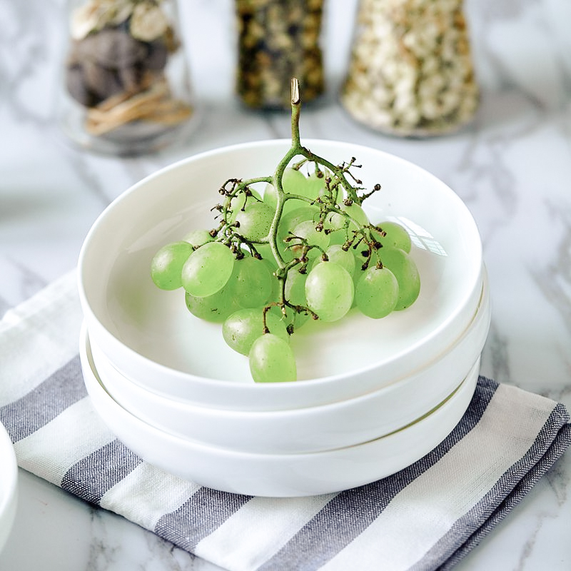  Jingdezhen Bone China Porcelain Hotel Cutlery Dinner Plate Deep Disc Han style disc Tray Ceramic Plate plate soup tray