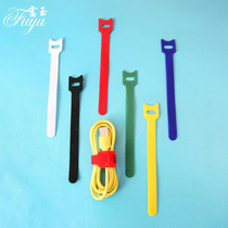 Stick strip adhesive strip anti-buckle nylon buckle strap self-adhesive back to back line T type adhesive tape magic patch strap