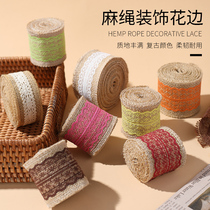 Hemp Rope Lace Fabric Lace Fabric Lace Clothing Accessories Accessories Diy Natural Hemp Cloth Decoration With Handmade Material Wide