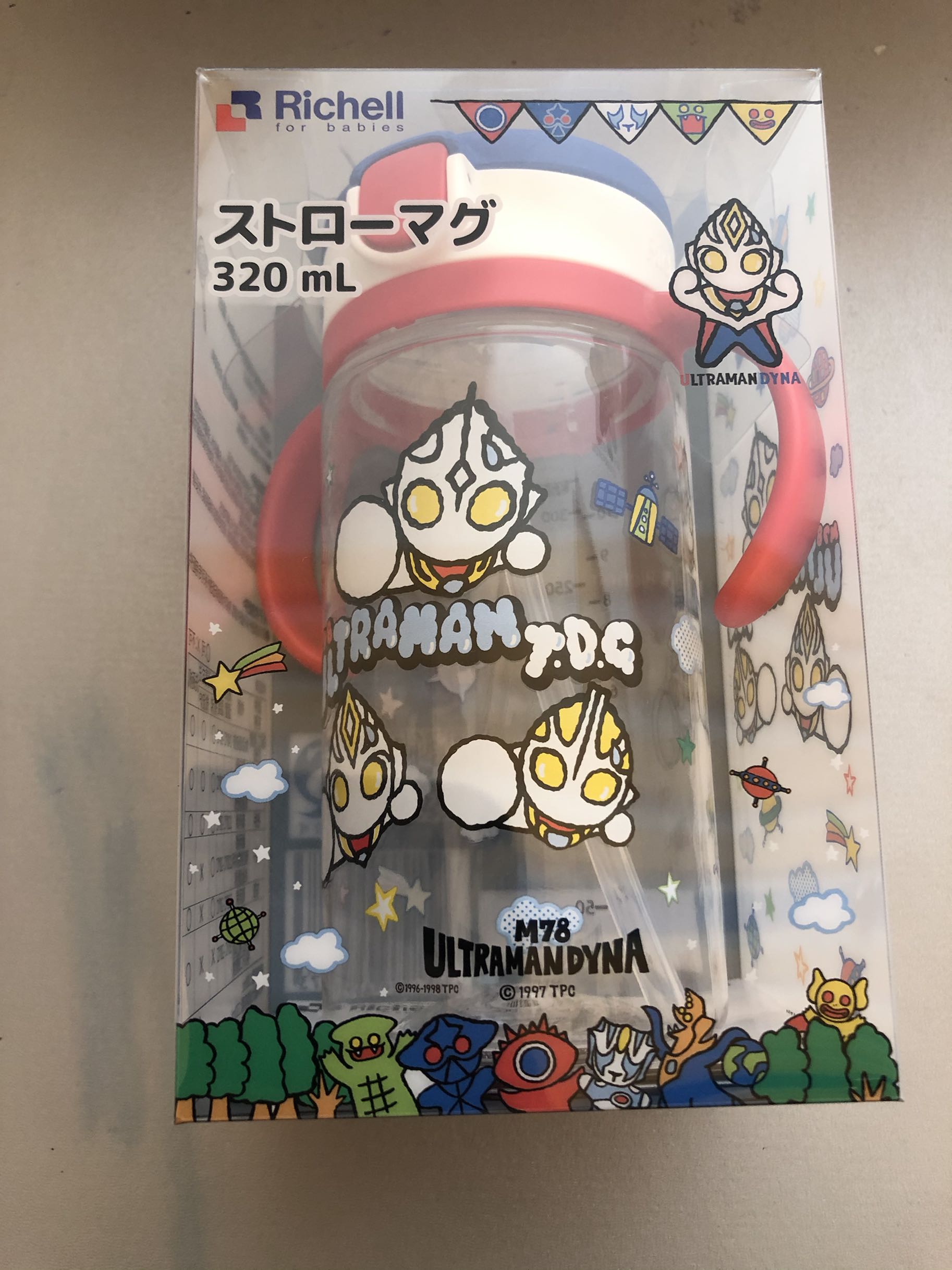 Richell Ultraman Transparent Cup 320ml